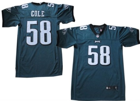 Nike Elite Jersey Philadelphia Eagles 58 Trent Cole Dark Green